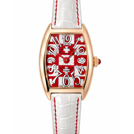 Franck Muller Tonneau Curvex  25x35mm 1752QZ  18K Rose Gold Unisex Watch