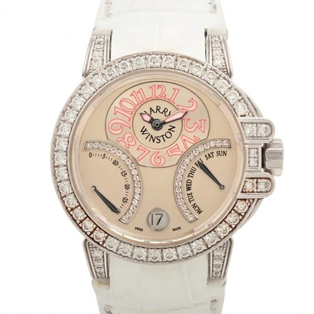 Harry Winston Ocean Bi-Retro Day-Date 38mm 400/UAB136W 18K White Gold Men's Watch