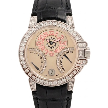 Harry Winston Ocean Bi-Retro Day-Date 38mm 400/UAB136W 18K White Gold Women's Watch