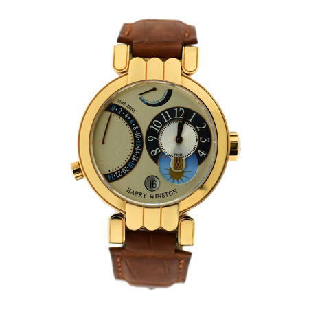 Harry Winston Premier Excenter Timezone 39mm 200-MMTZ39R 18K Rose Gold Men's Watch