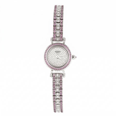 Hermes Faubourg Joailler 15.5mm FG3.194  18K White Gold Women's Watch