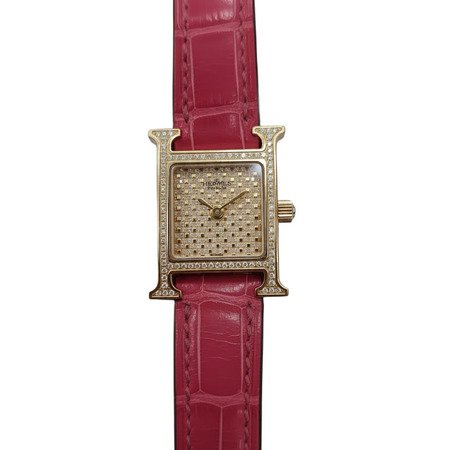 Hermes Heure H  17.2mm W054799WW00  18K Rose Gold Women's Watch
