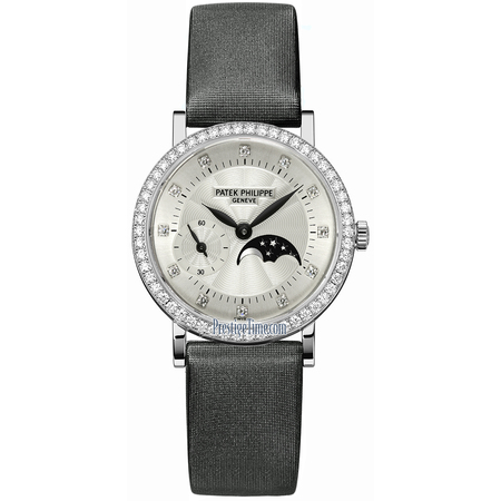Patek Philippe Calatrava Moonphase 29mm 4858G 18K White Gold Women's Watch