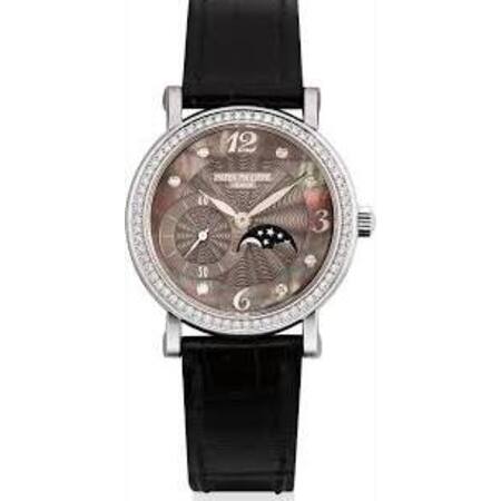 Patek Philippe Moon Phase 30mm 4958G 18K White Gold Women's Watch