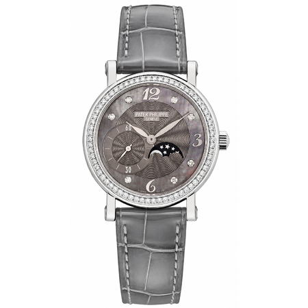 Patek Philippe Moon Phase 30mm 4958G 18K White Gold Women's Watch