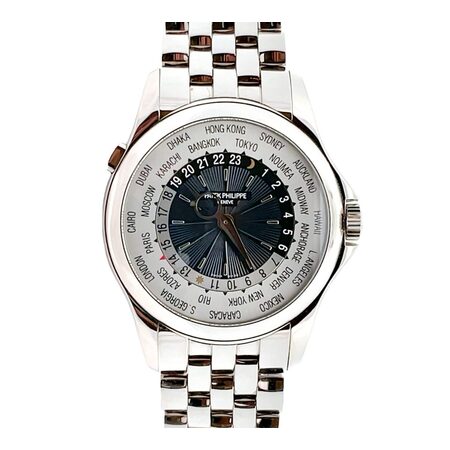 Patek Philippe World Time 39.5mm 5130/1G-010 18K White Gold Men's Watch