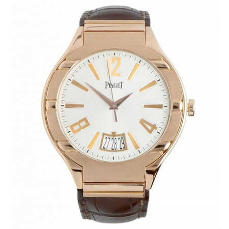 Piaget Polo 43mm P10388 18K Rose Gold Men's Watch