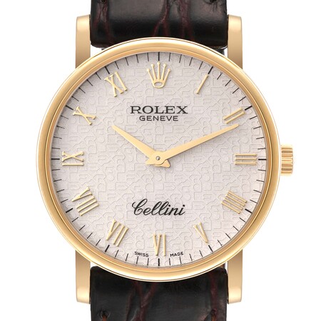 Rolex Cellini 32mm 5115/8 18K Yellow Gold Unisex Watch