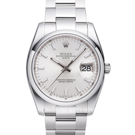 Rolex Date 34 115200 Stainless Steel Men's Watch