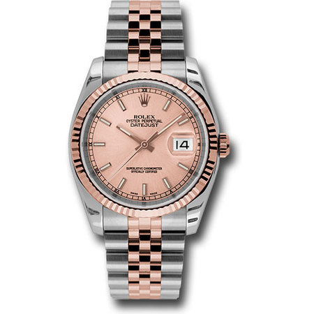 Rolex Datejust 36mm 116231 18K Rose Gold/Stainless Steel Women's Watch