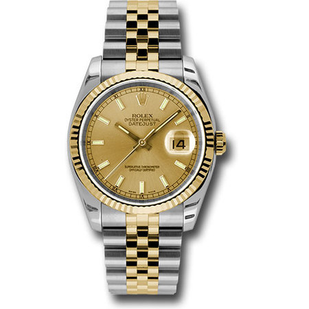 Rolex DateJust 36mm 116233 18K Yellow Gold/Stainless Steel Men's Watch
