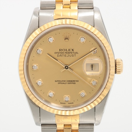 Rolex Datejust 36mm 16233 18K Yellow Gold/Stainless Steel Men's Watch