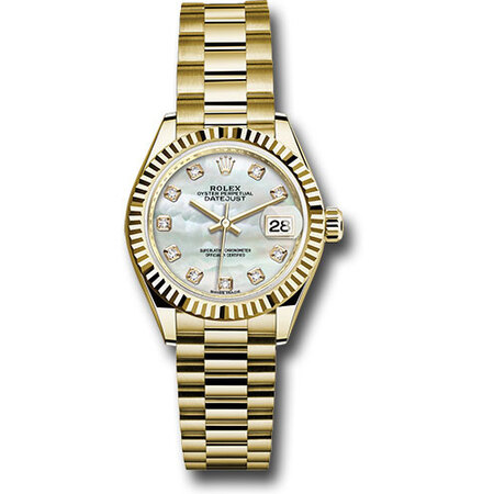 Rolex Datejust 28mm 279178 18K Yellow Gold Women's Watch