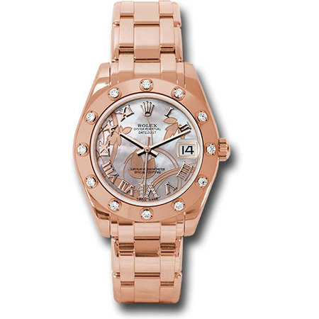 Rolex Datejust 34mm 81315 18K Rose Gold Women's Watch