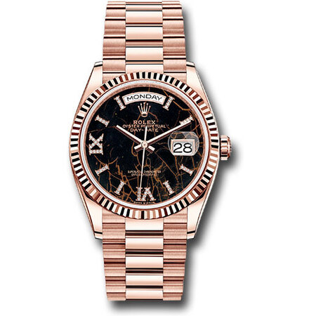 Rolex Day-Date 36mm 128235A 18K Rose Gold Unisex Watch