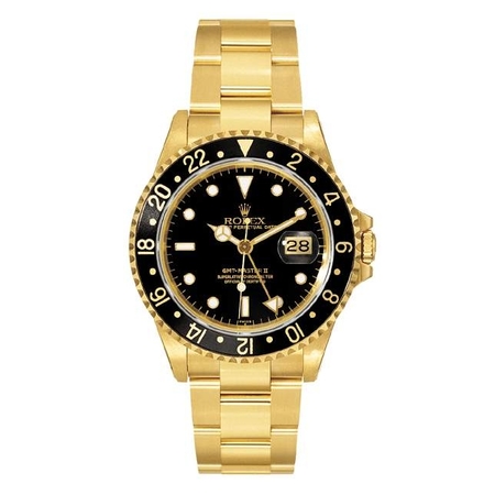 Rolex GMT-MASTER II 40MM 16718 18K Yellow Gold Men's Watch