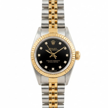 Rolex Oyster Perpatual 24mm 67193 18K Yellow Gold/Stainless Steel Women's Watch
