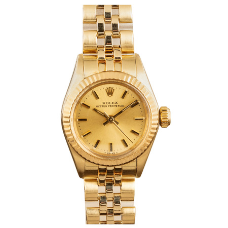 Rolex Oyster Perpetual 25mm 6719 18K Yellow Gold Women's Watch