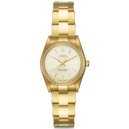Rolex Oyster Perpetual 34mm 14238 18K Yellow Gold Men's Watch