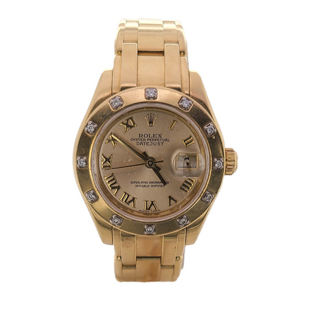 Rolex Pearlmaster 29mm 80318 18K Yellow Gold Women's Watch