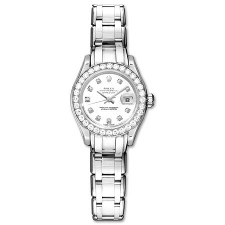 Rolex Pearlmaster 29mm 80299 18K White Gold Women's Watch