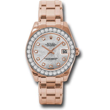 Rolex Pearlmaster 34mm 81285 18K Rose Gold Women's Watch