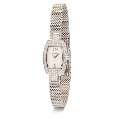 Tiffany & Co Tonneau 18.5x27mm  18K White Gold Women's Watch