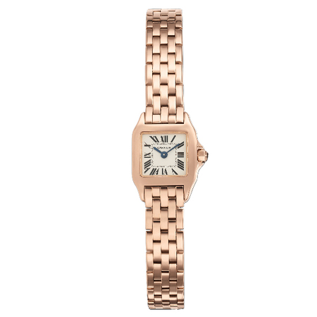 Van Cleef & Arpels Santos Demoiselle Mini 18x24mm W25077X9 18K Rose Gold Women's Watch