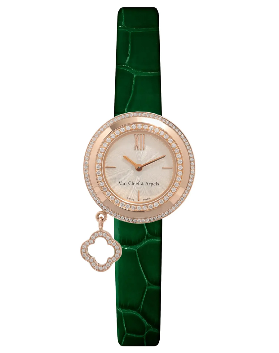 Van Cleef & Arpels Charms 32mm VCARO8NR00 18K Rose Gold Women's Watch